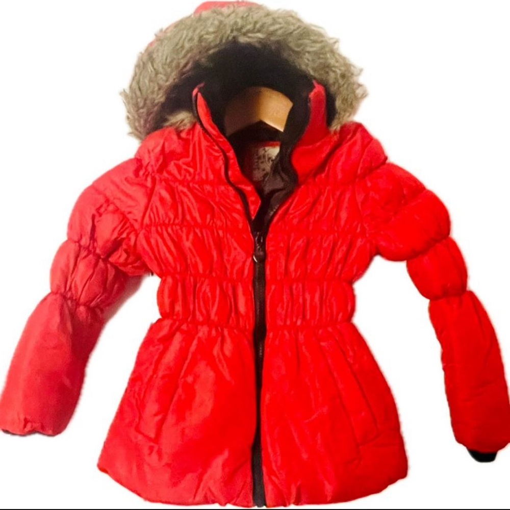 Girls red winter coat Size 5/6